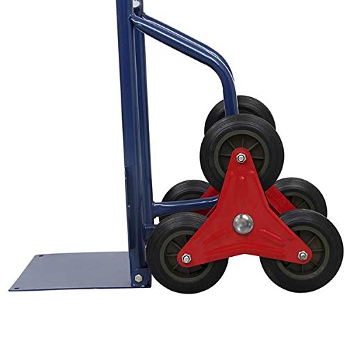 Appliance Hand Truck Warehouse Appliance Cart 440lbs Heavy Duty Stair Climbing Moving Dolly Hand Truck Portable Climbing Cart Blue & Red