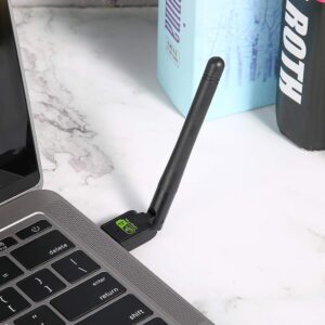 heayzoki usb wifi adapter, 150mbps wireless network adapter with 2dbi antenna, wifi usb computer network card usb network adapters for pc laptop