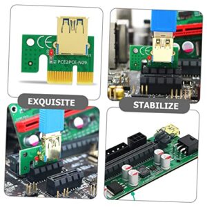 SOLUSTRE 6 Sets Riser Card Mining Graphics Pcie Riser Graphic Pcie Extension Cable Mining Gpu Extension Cable Pci- e Riser Cable Adapter Cable Extension Cord Gpu Riser PCB Hard Disk X16 Ssd