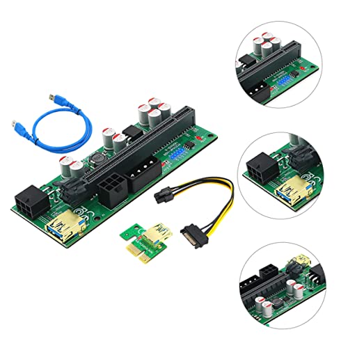 SOLUSTRE 6 Sets Riser Card Mining Graphics Pcie Riser Graphic Pcie Extension Cable Mining Gpu Extension Cable Pci- e Riser Cable Adapter Cable Extension Cord Gpu Riser PCB Hard Disk X16 Ssd