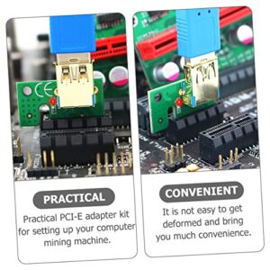 SOLUSTRE 6 Sets Riser Card Mining Graphics Pcie Riser Graphic Pcie Extension Cable Mining Gpu Extension Cable Pci- e Riser Cable Adapter Cable Extension Cord Gpu Riser PCB Hard Disk X16 Ssd