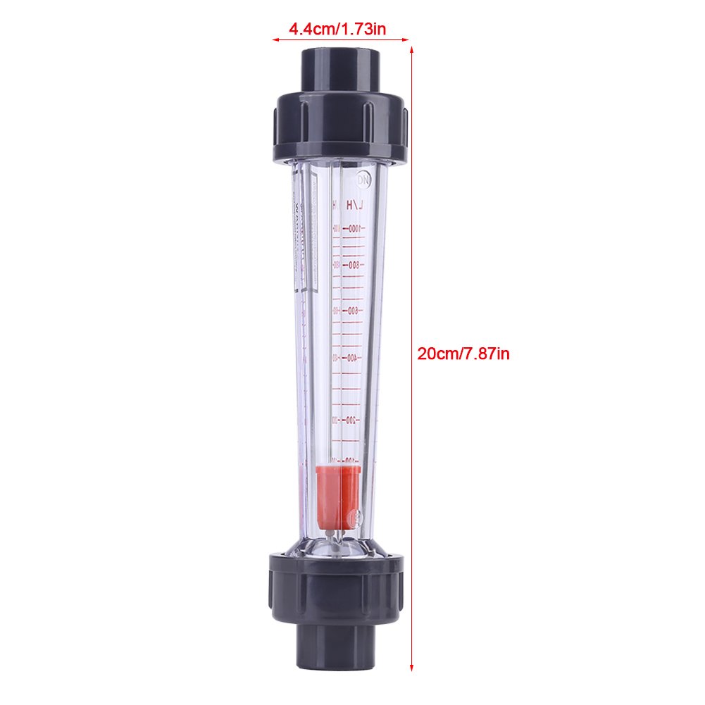 LZS 15D Flowmeter, Liquid Flowmeter Flow Plastic Tube Type 100 1000L H Water Flow Meter Flowmeter