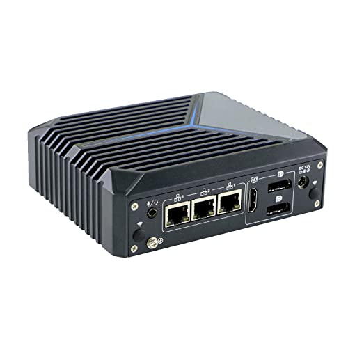 HUNSN Micro Firewall Appliance, Mini PC, VPN, Router PC, Intel Celeron J6412, RX13, AES-NI, SIM Slot, COM, 3 x 2.5GbE I225-V B3, HDMI, 2 x DP, TPM2.0, Barebone, NO RAM, NO Storage, NO System