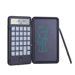 portable calculator and write tablet digital drawing pad 12-digit digital display stylus erase button lock function