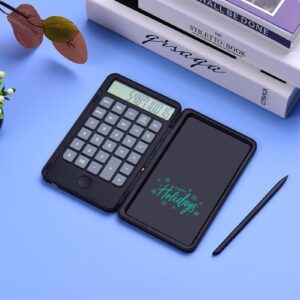 Portable Calculator and Write Tablet Digital Drawing pad 12-Digit Digital Display Stylus Erase Button Lock Function