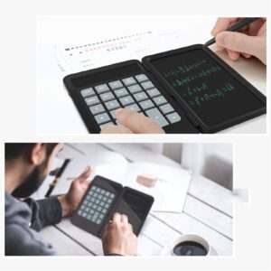 Portable Calculator and Write Tablet Digital Drawing pad 12-Digit Digital Display Stylus Erase Button Lock Function