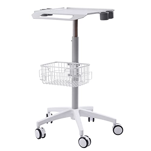 Mobile Trolley Cart,Multifunctional Medical Cart,Stainless Steel Rolling Lab Utility Cart,Height Adjustable Lab Cart with Wheels for Beauty Salons Spa Laboratories