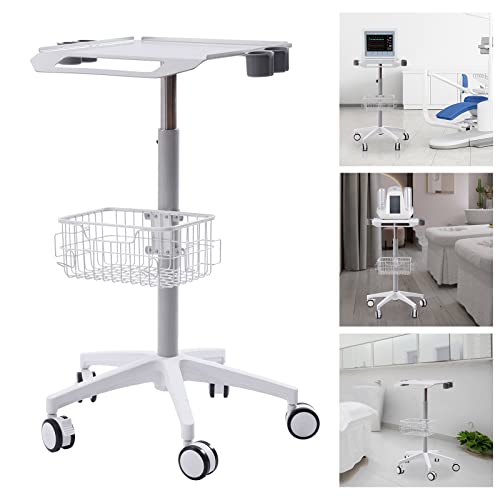 Mobile Trolley Cart,Multifunctional Medical Cart,Stainless Steel Rolling Lab Utility Cart,Height Adjustable Lab Cart with Wheels for Beauty Salons Spa Laboratories