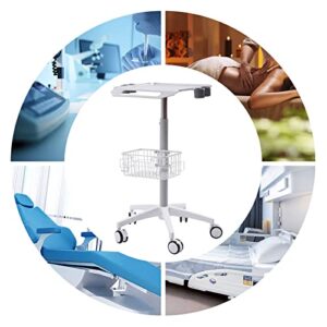 Mobile Trolley Cart,Multifunctional Medical Cart,Stainless Steel Rolling Lab Utility Cart,Height Adjustable Lab Cart with Wheels for Beauty Salons Spa Laboratories