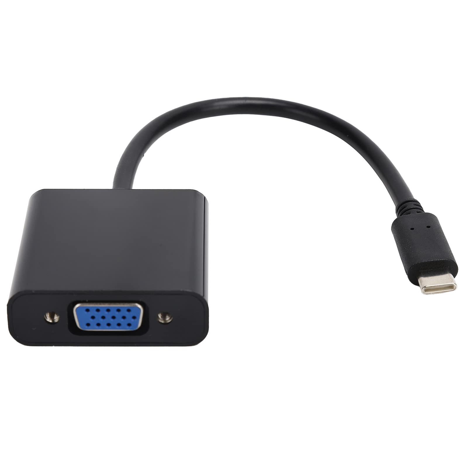 ASHATA 753 USBC to VGA Adapter, USB 3.1 Type‑C to VGA HD 1080P Video Adapter, 10Gbps Type‑C to VGA Converter Compatible with Laptop, Tablet