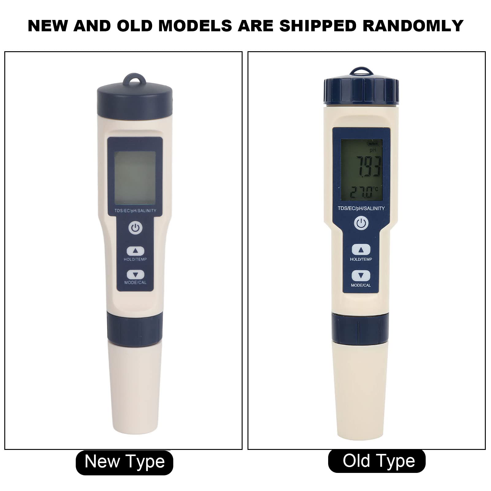 PH Meter EZ-9909 5 in 1 Function Digital PH Meter Water Quality Testing Meter PH Salinity TDS EC Tester with Backlight for Water