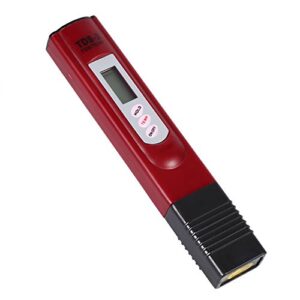 GOWENIC TDS Meter, 0~9999ppm -2% Accuracy Testing Water Quality, Temp Portable Pen Type Meter, for Aquariums,RO System,Swinging Pool， Etc (Red)