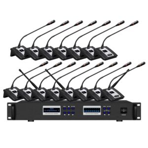 wireless conference system digital discussion system 1 chairman 14 delegate mic for church, school, government, training