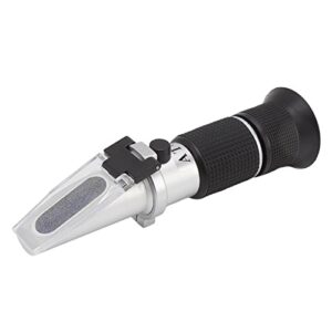 Refractometer Meter, Plastic Aluminum Brix Refractometer Clear Display High Accuracy for Food Industry