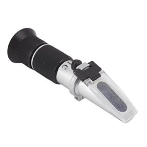 Uxsiya Refractometer Meter, Clear Display Brix Ethanol Refractometer High Accuracy Adjustable Eyepiece for Food Industry