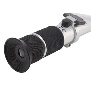 Uxsiya Refractometer Meter, Clear Display Brix Ethanol Refractometer High Accuracy Adjustable Eyepiece for Food Industry