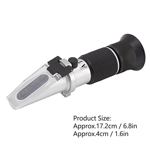 Uxsiya Refractometer Meter, Clear Display Brix Ethanol Refractometer High Accuracy Adjustable Eyepiece for Food Industry