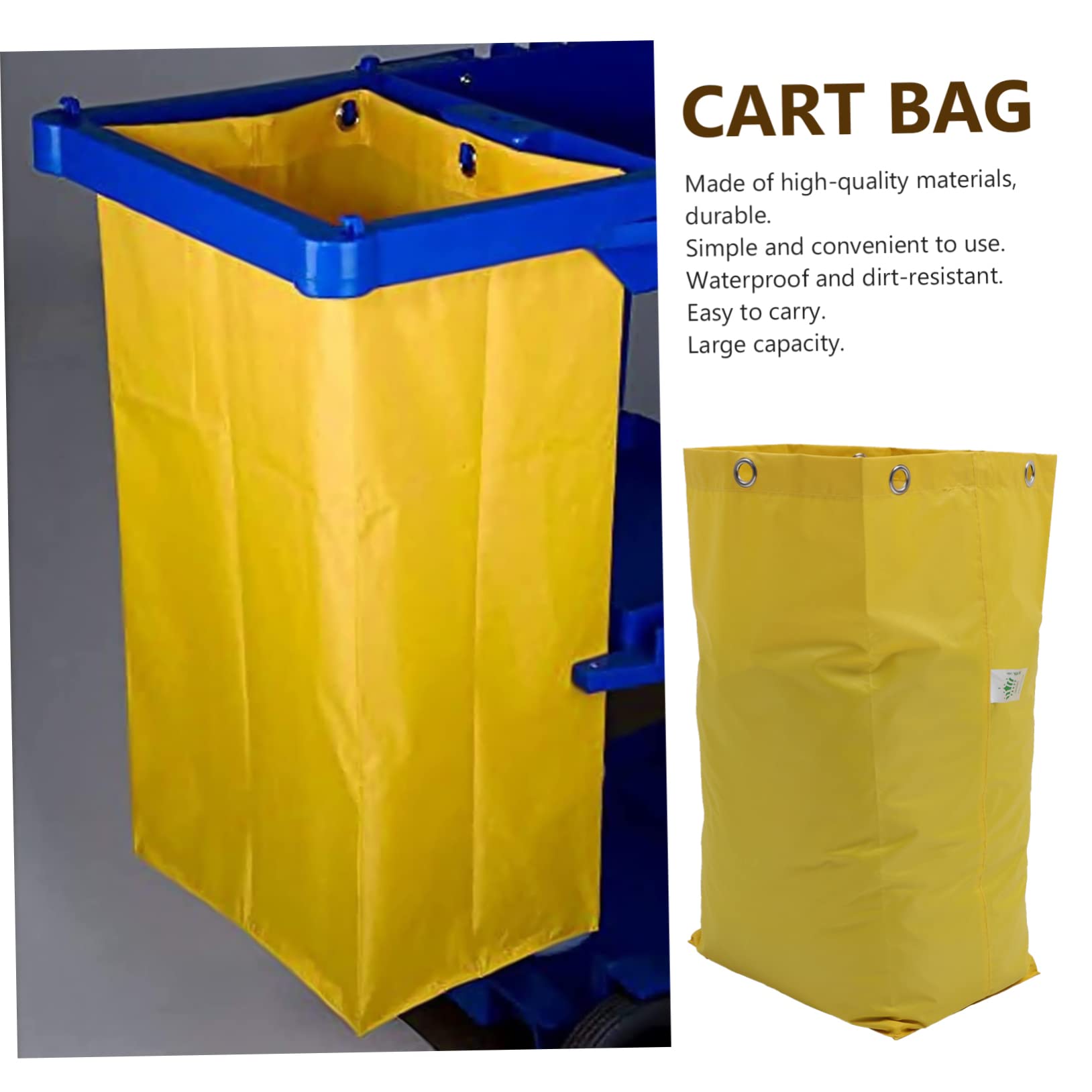 PLAFOPE 1 Pc canvas bag janitorial bag janitorial cart bag replacement cart bag trash can outdoor Cleaning Trolley Bag trashcans for car Cleaning Cart Bag Commercial Work supplies