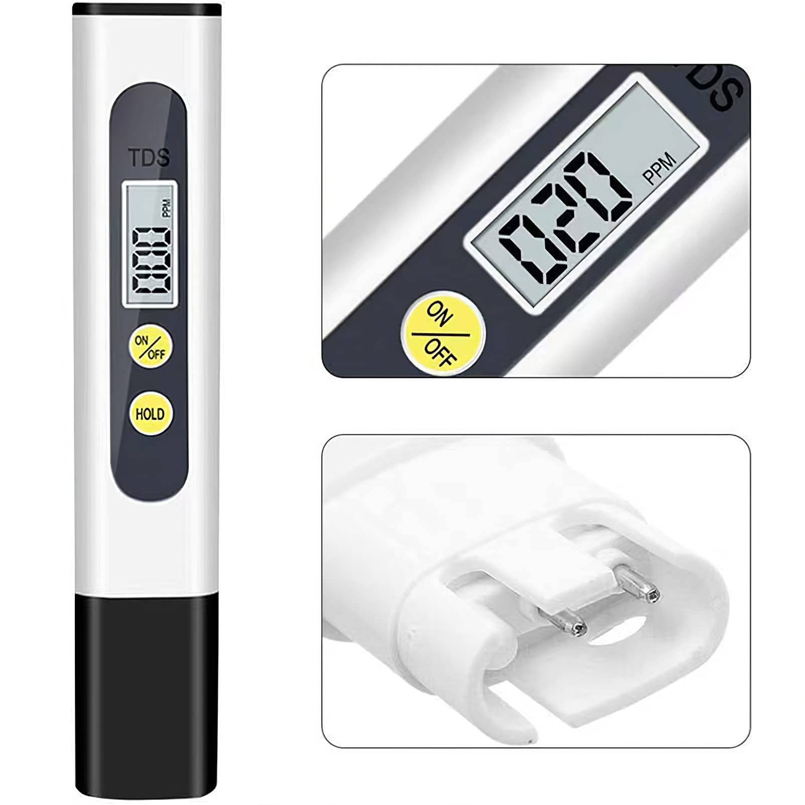 auons Digital TDS Meter for Water, High Accuracy TDS Water Quality Tester Pen for Hydroponics, Household Drinking Water, Pool and Aquarium, 0-9990 ppm Measuring Range