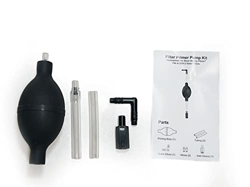 Nispira Black Primer Priming Pump Kit Replacement For BB9-2 Black Elements Carbon Water Filter | Compatible with Berkey | Easy To Use No Hose Faucet Connection | 1 Pack
