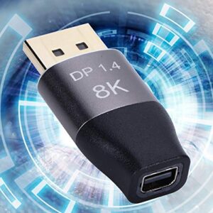 Mini DP to DP Adapter,Mini DP to DP Adapter 8K 60Hz 2-Way Mutual HD Conversion Head Computer Monitor Supplies,Convenient and Practical