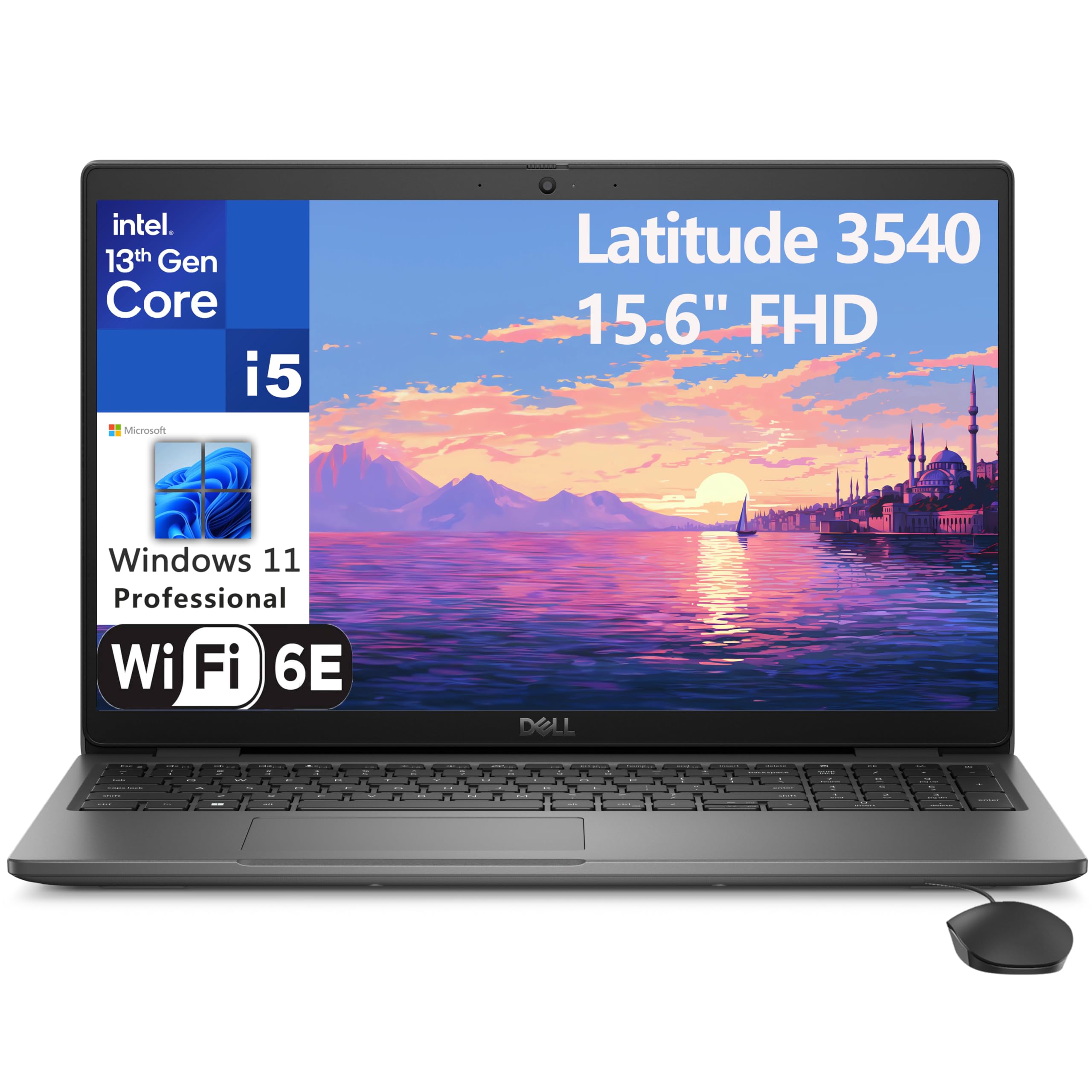 Dell 2024 Latitude 3000 3540 15.6" FHD Business Laptop Computer, 13th Gen Intel 10-Core i5-1335U (Beat i7-1270P), 32GB DDR4 RAM, 2TB PCIe SSD, WiFi 6E, Bluetooth, FHD Camera, Windows 11 Pro