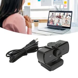 Pc Webcam, 2MP 90° View 360 Degree Rotating HD USB Computer Camera with Microphone Automatic Light Rectification Plug and Play Streaming Webcam Support 2k Hd Video Call