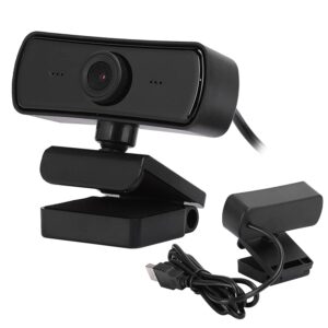 Oumij1 Computer Webcam - 360 Degree Rotation USB Camera - Built in Microphone - Plug and Play - for Live BroadcastNet ClassVideo Meeting (Black)