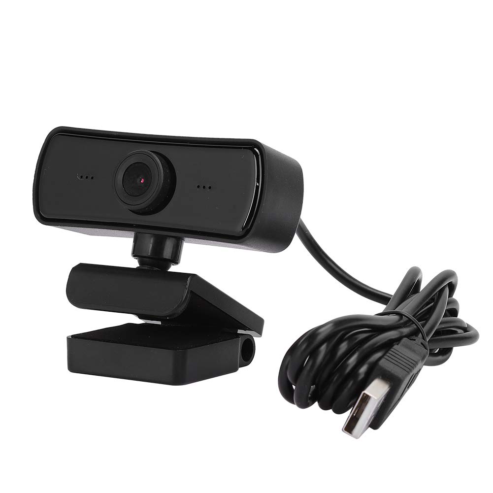 Oumij1 Computer Webcam - 360 Degree Rotation USB Camera - Built in Microphone - Plug and Play - for Live BroadcastNet ClassVideo Meeting (Black)