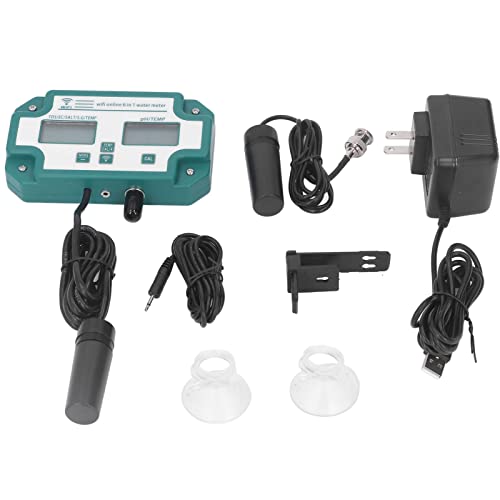 Water Quality Meter 6 in 1 PH TDS EC SG Salt Temperature Tester WiFi Connection Aquarium Thermometer for Environmental Water