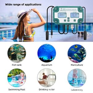 Water Quality Meter 6 in 1 PH TDS EC SG Salt Temperature Tester WiFi Connection Aquarium Thermometer for Environmental Water