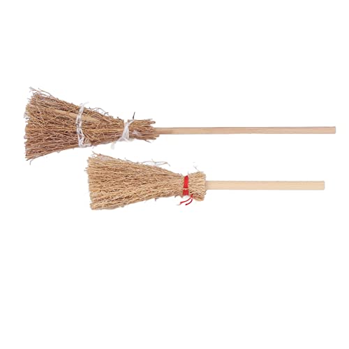 FOTABPYTI Halloween Straw Craft, Mini Witch Broom Lifelike 20PCS for Role Playing Games