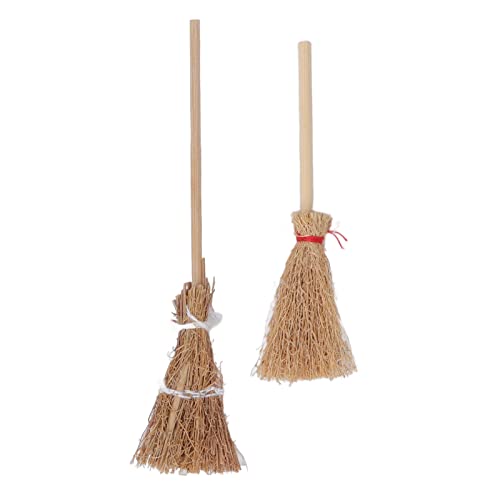 FOTABPYTI Halloween Straw Craft, Mini Witch Broom Lifelike 20PCS for Role Playing Games