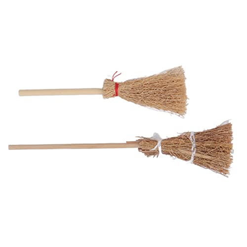 FOTABPYTI Halloween Straw Craft, Mini Witch Broom Lifelike 20PCS for Role Playing Games