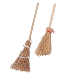 FOTABPYTI Halloween Straw Craft, Mini Witch Broom Lifelike 20PCS for Role Playing Games