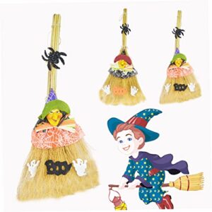 MUSISALY 1 Pc Witch Decor Halloween Props Witch Broom Halloween Decor Halloween Witches Broom Cosplay Party Favor Miracle Broom Costume Decoration Prop Wooden Performance Props Clothing