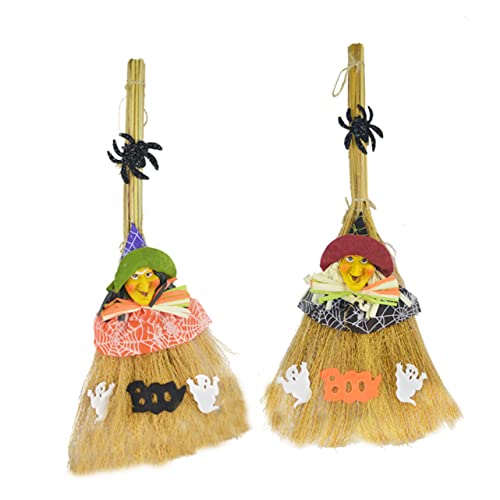 MUSISALY 1 Pc Witch Decor Halloween Props Witch Broom Halloween Decor Halloween Witches Broom Cosplay Party Favor Miracle Broom Costume Decoration Prop Wooden Performance Props Clothing