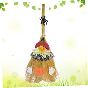 MUSISALY 1 Pc Witch Decor Halloween Props Witch Broom Halloween Decor Halloween Witches Broom Cosplay Party Favor Miracle Broom Costume Decoration Prop Wooden Performance Props Clothing