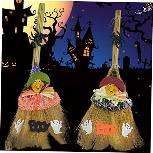 MUSISALY 1 Pc Witch Decor Halloween Props Witch Broom Halloween Decor Halloween Witches Broom Cosplay Party Favor Miracle Broom Costume Decoration Prop Wooden Performance Props Clothing