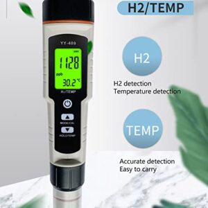 Water Hydrogen H2 Analyzer High Precision Portable Temperature Detection 2 in 1 Digital H2 Meter with Backlight for Laboratory