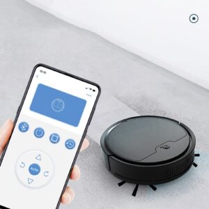 FOTABPYTI Sweeping Robot Vacuum Cleaner, Powerful Adsorption APP Control Long Range Automatic Vacuum Cleaner for Sweeping