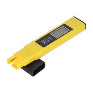 TDS Meter, Dual Color Prompt Digital Display Glass Electrode Automatic Temperature Compensation Unit Switching Water Quality Tester for Swimming Pool