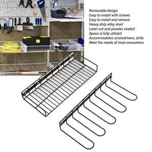 Wall Mount Drill Holder, Power Tool Rack Detachable Multipurpose for Workshop