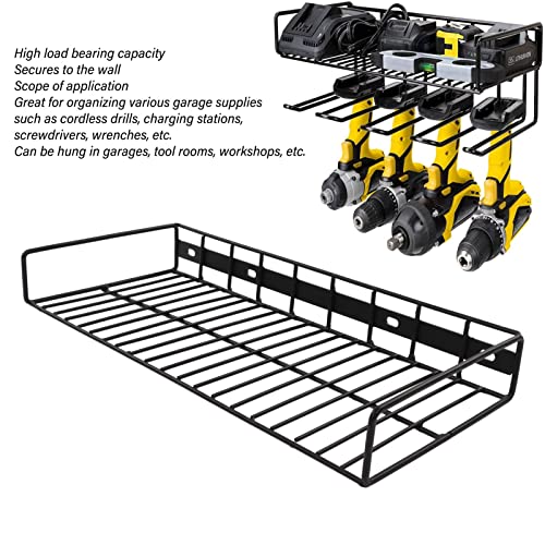 Wall Mount Drill Holder, Power Tool Rack Detachable Multipurpose for Workshop