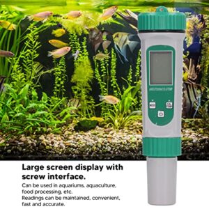 TDS Meter, Easy Operation EC Salt SG Temp Large Display Screen Portable Water Quality Tester Long Electrode for Home