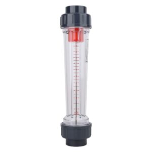lzs-40 (d) tube type flowmeter 1-10 transparent water rotameter 50mm/2in liquid flowing meters plastic flat interface liquid flowing rate gauge hydraulic valve fittings