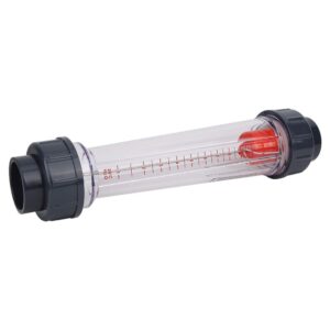 LZS-40 (D) Tube Type Flowmeter 1-10 Transparent Water Rotameter 50mm/2in Liquid Flowing Meters Plastic Flat Interface Liquid Flowing Rate Gauge Hydraulic Valve Fittings