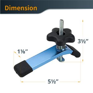 POWERTEC 71168-P3 T-Track Hold Down Clamps, 5-1/2" L x 1-1/8" Width, 6 PK