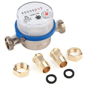15mm 1/2" garden home plastic cold water meter single water flow dry table measuring tools