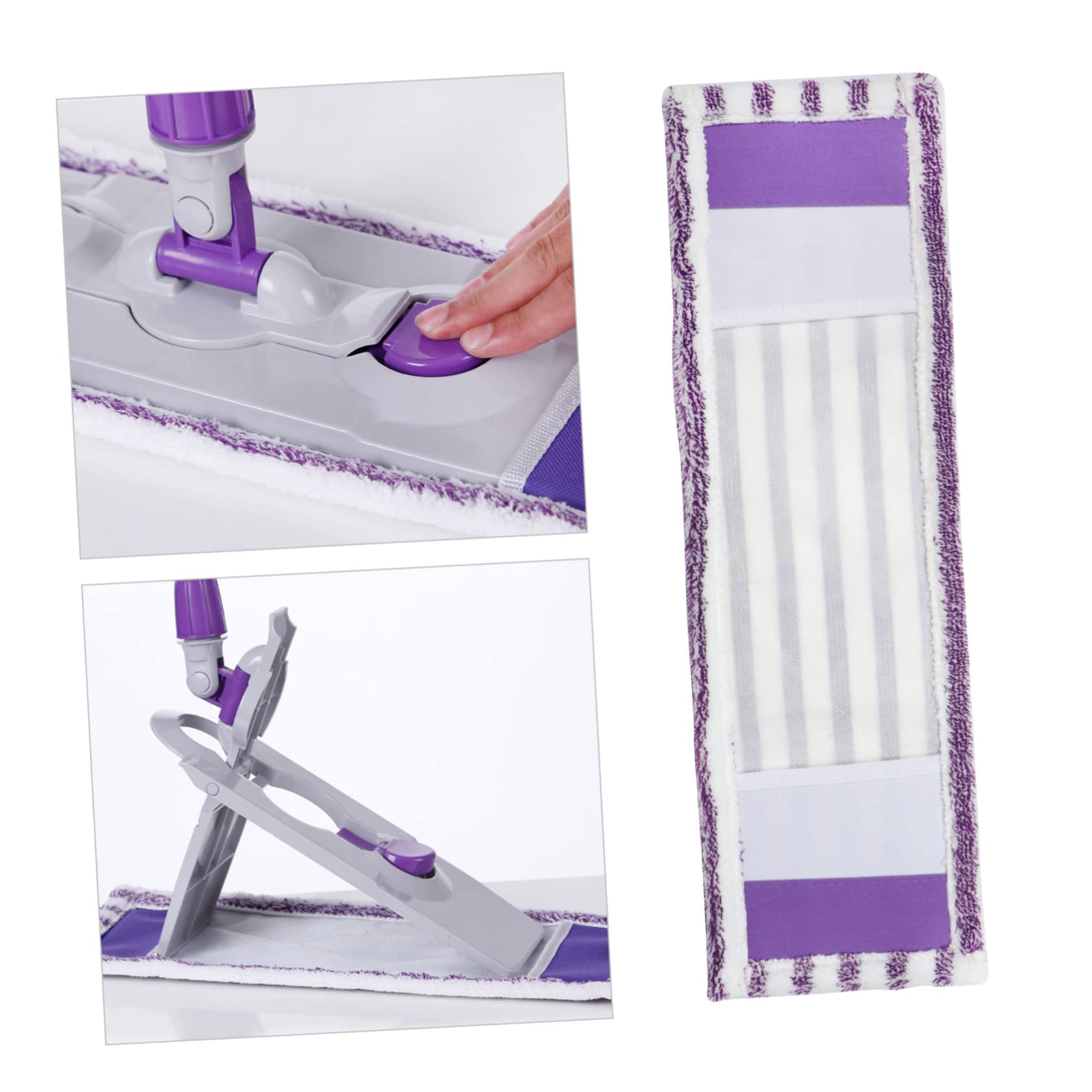 VILLFUL Mop Cloth Floor Cleaning Cloth Flat Floor Mop Cleaning Mop Accessories Steamer Cleaning Mop Accessory Spray Mop Cleaning Mops Cleaning Machine White Fiber Washable